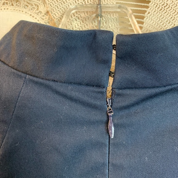 Victoria Beckham Navy Mock Neck Sleeveless Top - Picture 5 of 8